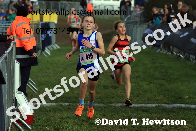Girls Under-13s 2025 National Cross Country Relays, Berry Hill Park, Mansfield. Photo: David T. Hewitson/Sports for All Pics
